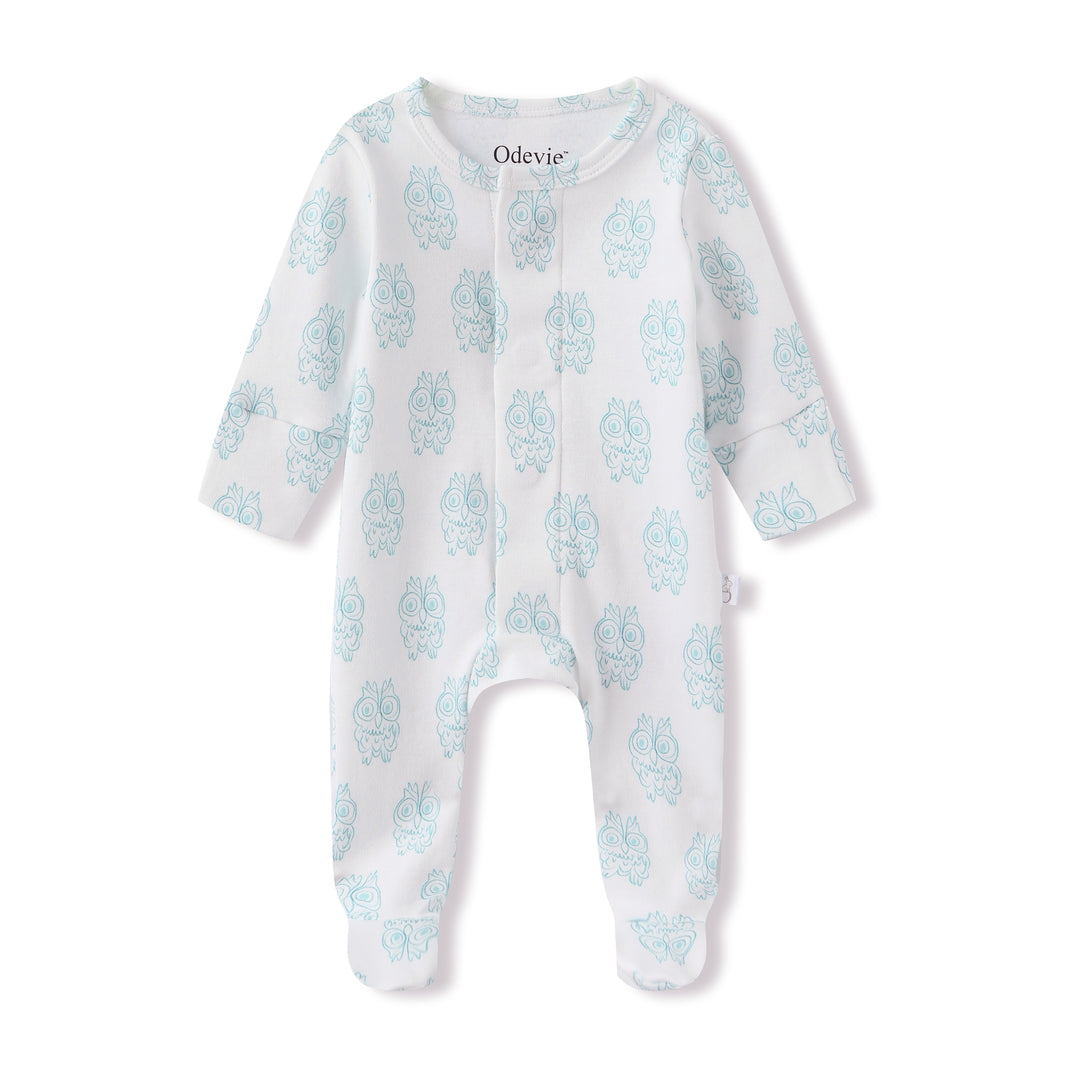 Pyjama Sleepsuit - Petite Chouette Green