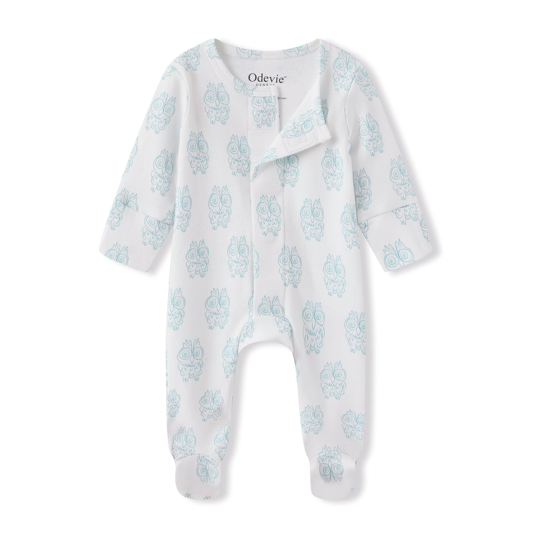 Pyjama Sleepsuit - Petite Chouette Green